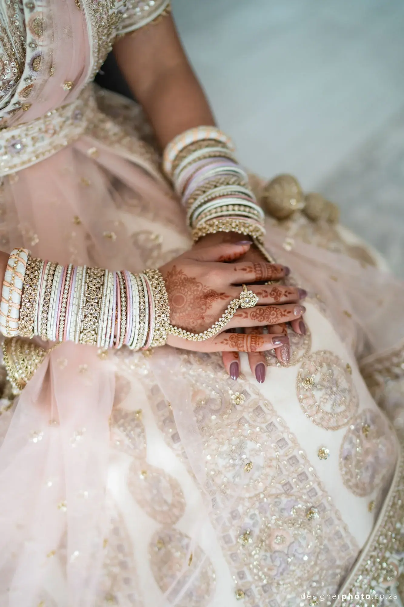 Mandala styled bridal henna on hands